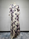 Muslim Arabic Dubai Printed Robe