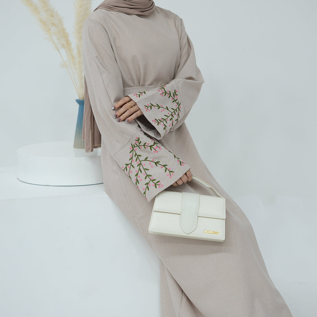 Dubai Middle East Turkey Dubai Flower Embroidery Series Elegant Dress