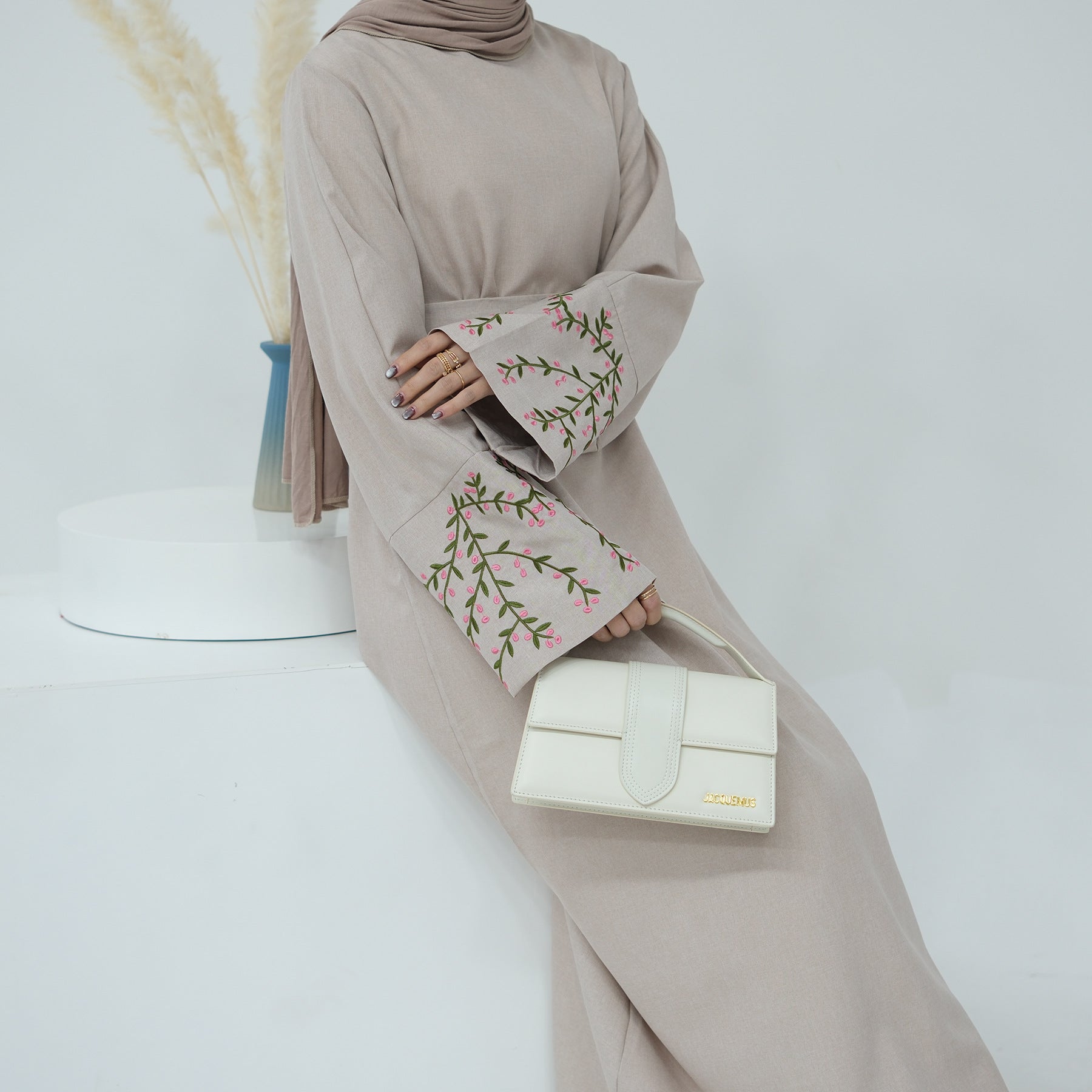 Dubai Middle East Turkey Dubai Flower Embroidery Series Elegant Dress