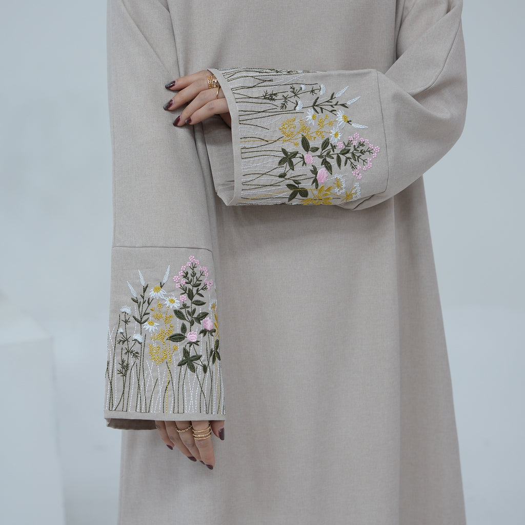 Dubai Middle East Turkey Dubai Flower Embroidery Series Elegant Dress