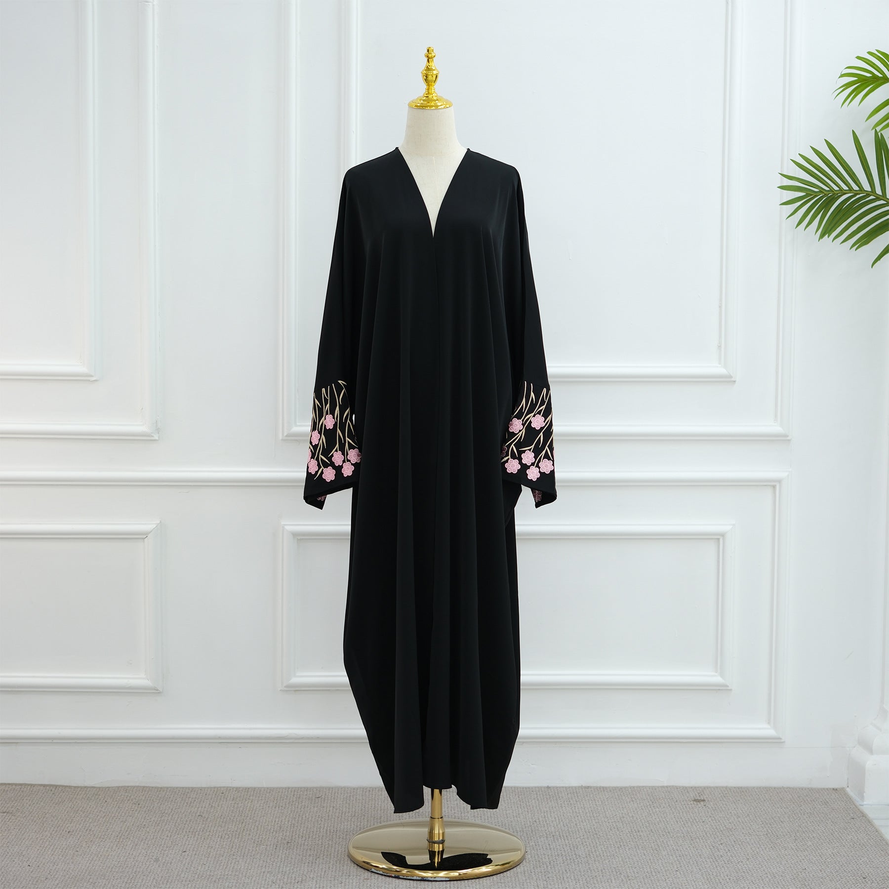 Dubai Middle East Turkey Dubai Flower Embroidered Elegant Cardigan