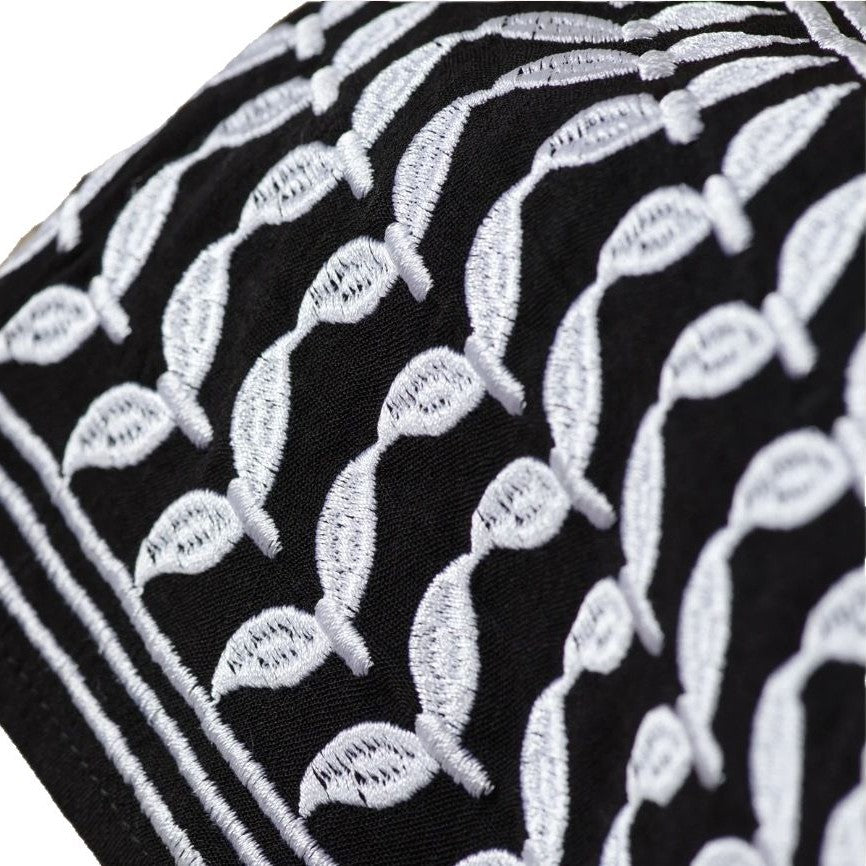 Keffiyeh Style Abaya With Crossbody Bag
