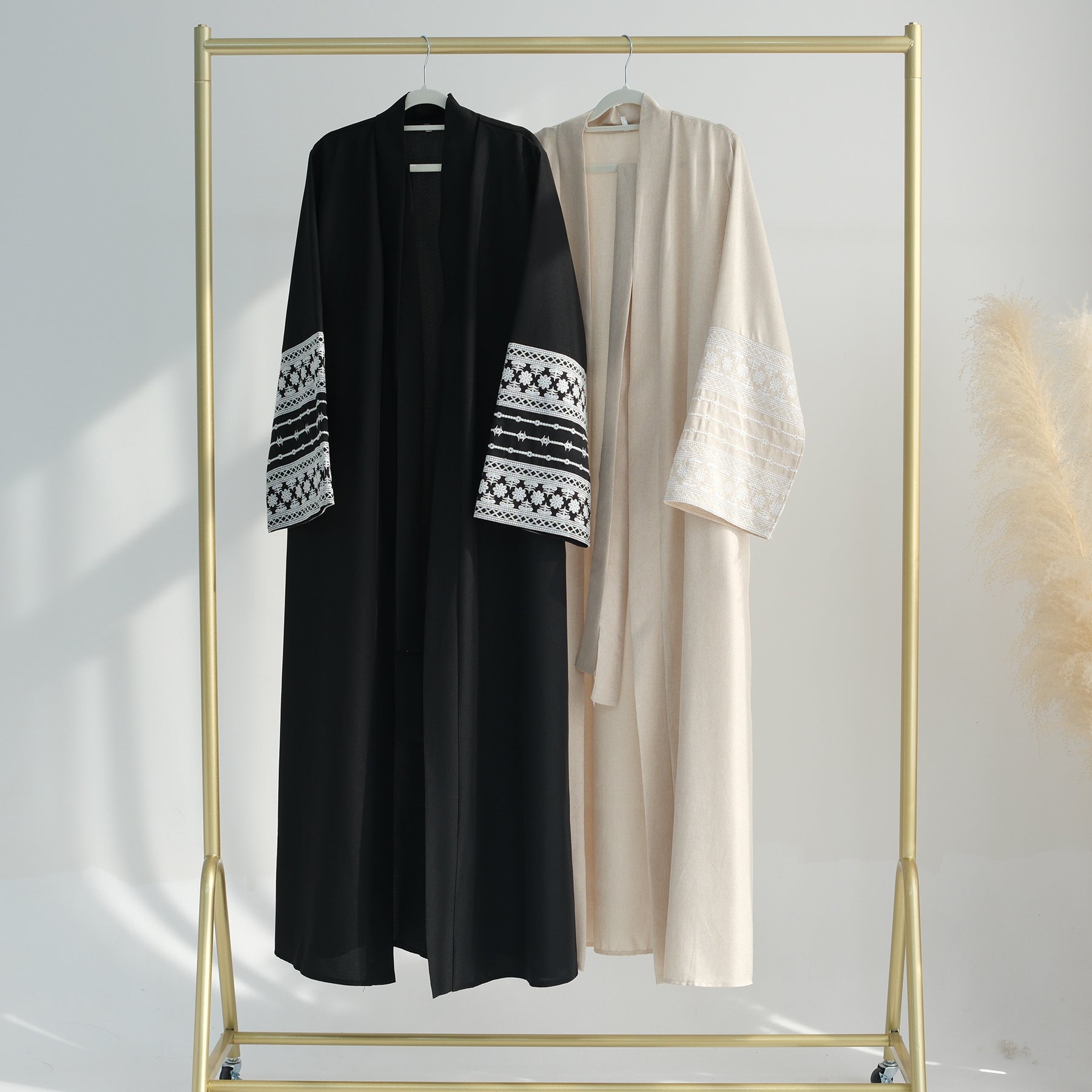 Dubai Middle East Turkey Dubai Embroidered Elegant Cardigan Robe